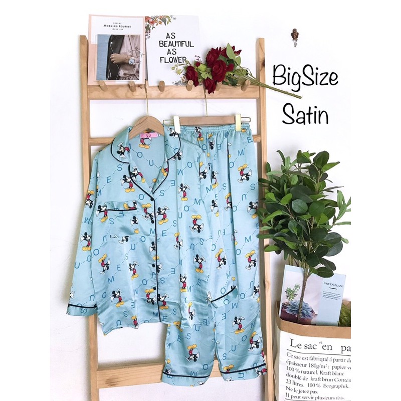 ( BigSize Satin ) Đồ Bộ Pijama Satin _ Tay Dài Quần Dài ( P2 )