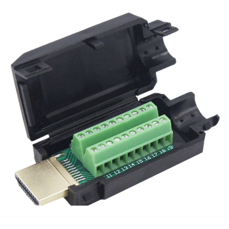 Đầu bấm cáp HDMI Male kiểu bắt vít dùng thay thế đầu cáp bị hư, gãy đầu, thay đầu cáp hdmi cho dây dài chôn âm tường