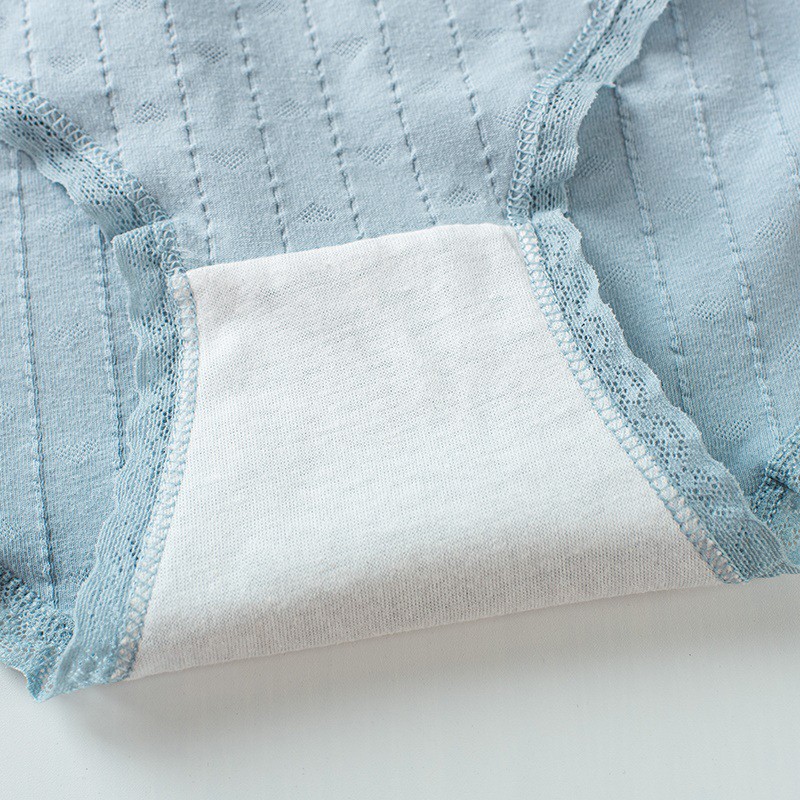 Quần lót cotton kháng khuẩn gân viền ren 04 | BigBuy360 - bigbuy360.vn