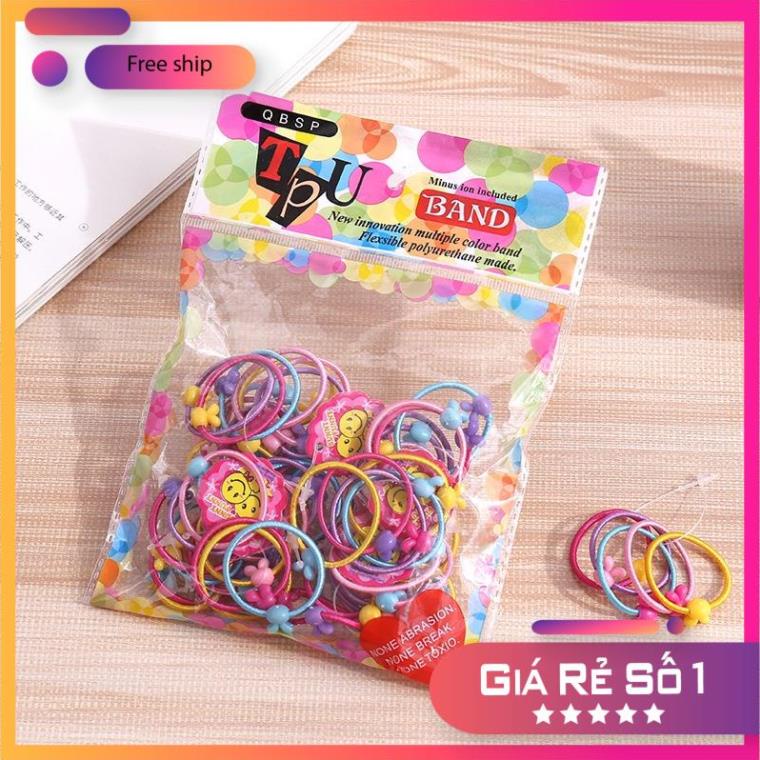 Combo 50 Dây Buộc Tóc Cho Bé Yêu Xinh Xắn