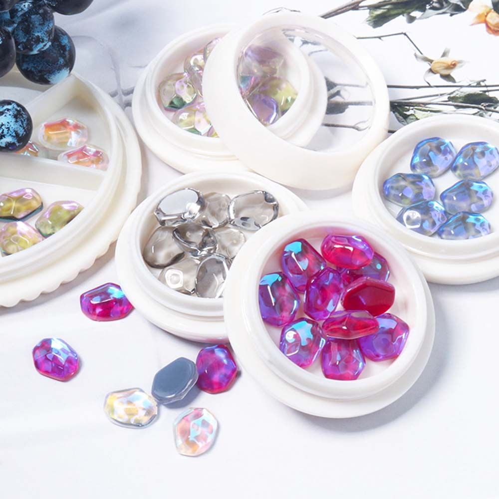 Vật Trang Trí Móng Tay Nghệ Thuật Hình Khối Nước Đá Đặc Biệt Nhiều Màu Sắc