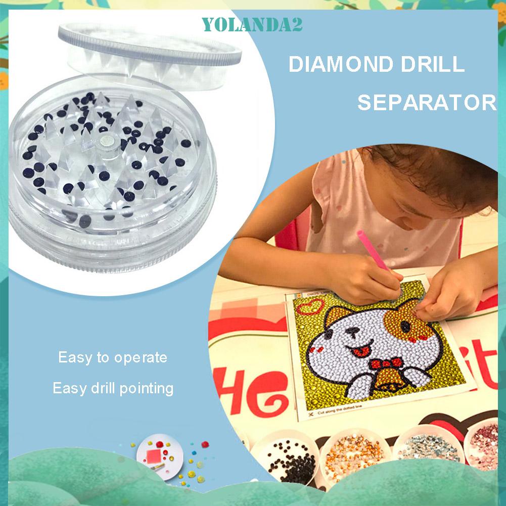 Dụng cụ phân tách đá đính tranh hình tròn/ vuông độc đáo tiện dụng chất liệu nhựa