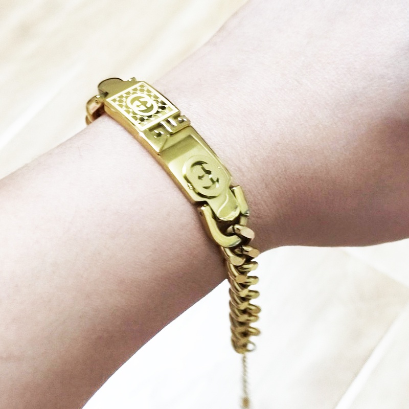 Lắc Tay Nữ Titan Không Rỉ Dây Xích Bản To Logo TT 4127