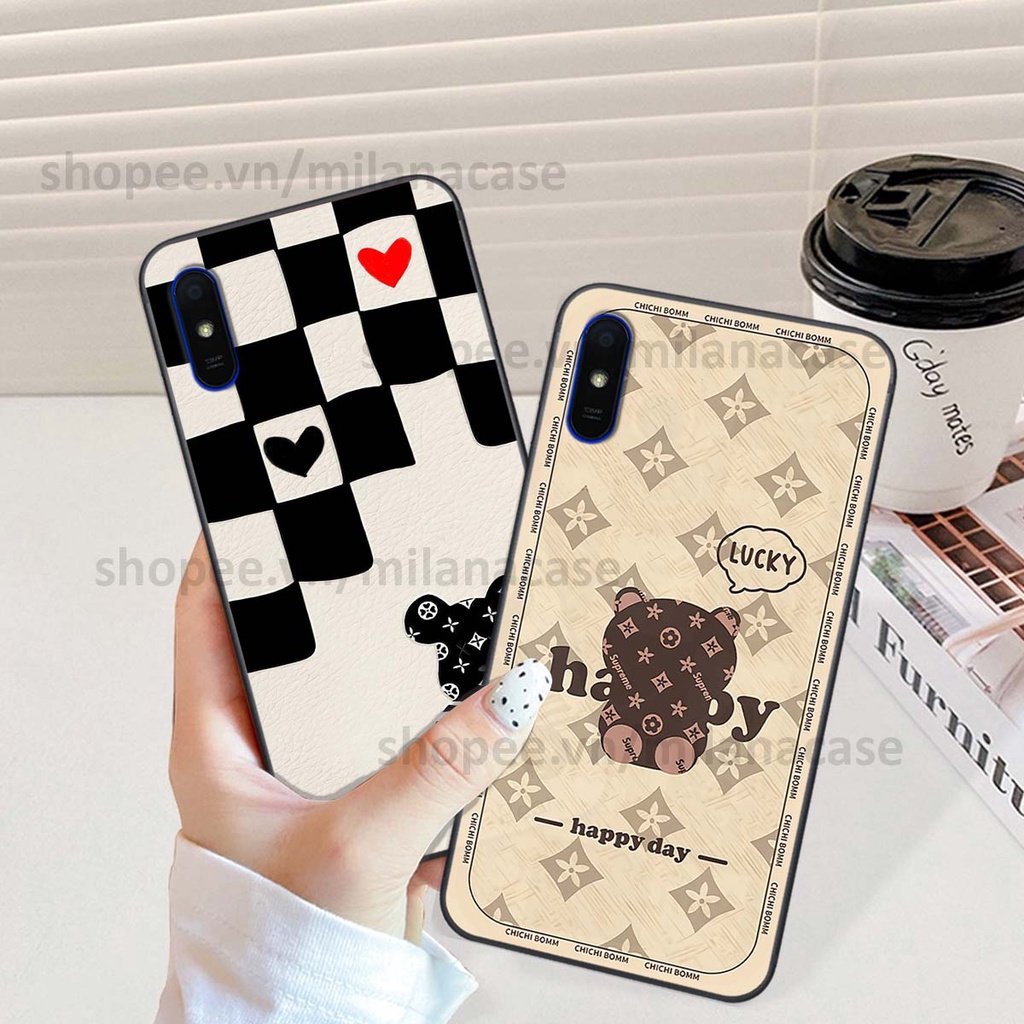 Ốp Xiaomi Redmi 7A / 8A / 9A gấu be@rBrick gấu Teddy Kaws siêu đẹp, phong cách, cá tính