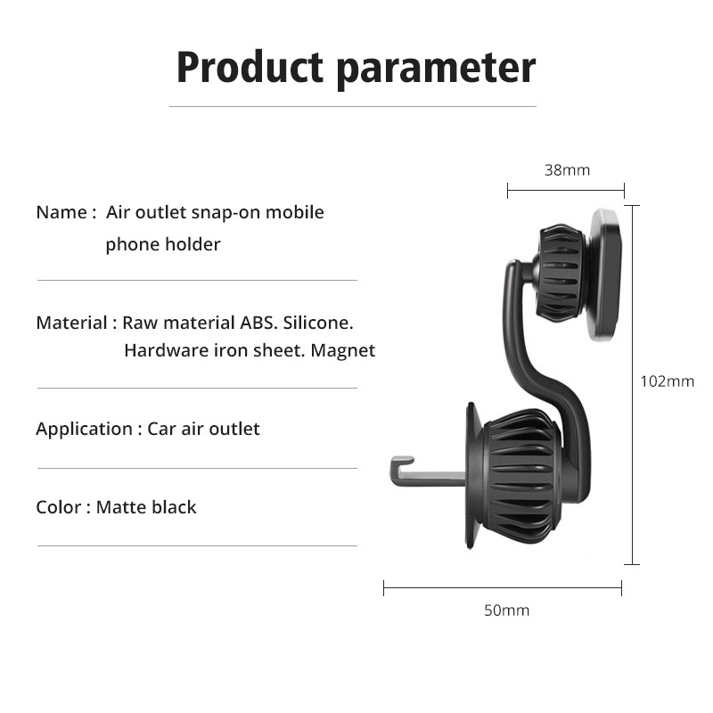 Giá đỡ điện thoại HdoorLink xoay 360 độ từ tính đa năng gắn cửa gió điều hòa xe hơi