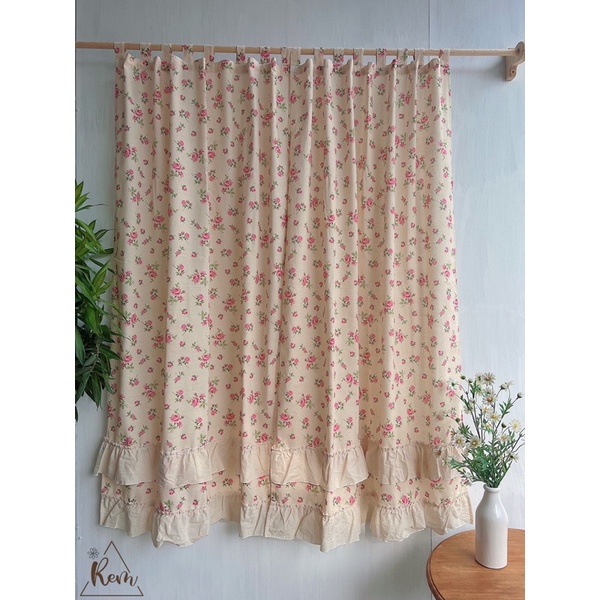 RÈM HOA BÈO 2 TẦNG, TRANG TRÍ CỬA SỔ, DECOR