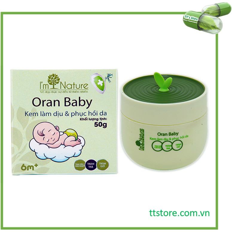 Kem chống muỗi và làm dịu da ORAN BABY I’M NATURE 50g