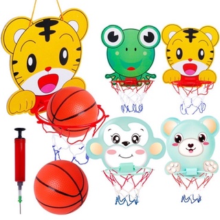 Bộ đồ chơi bóng rổ Mini hình con vật treo trong nhà dành cho bé