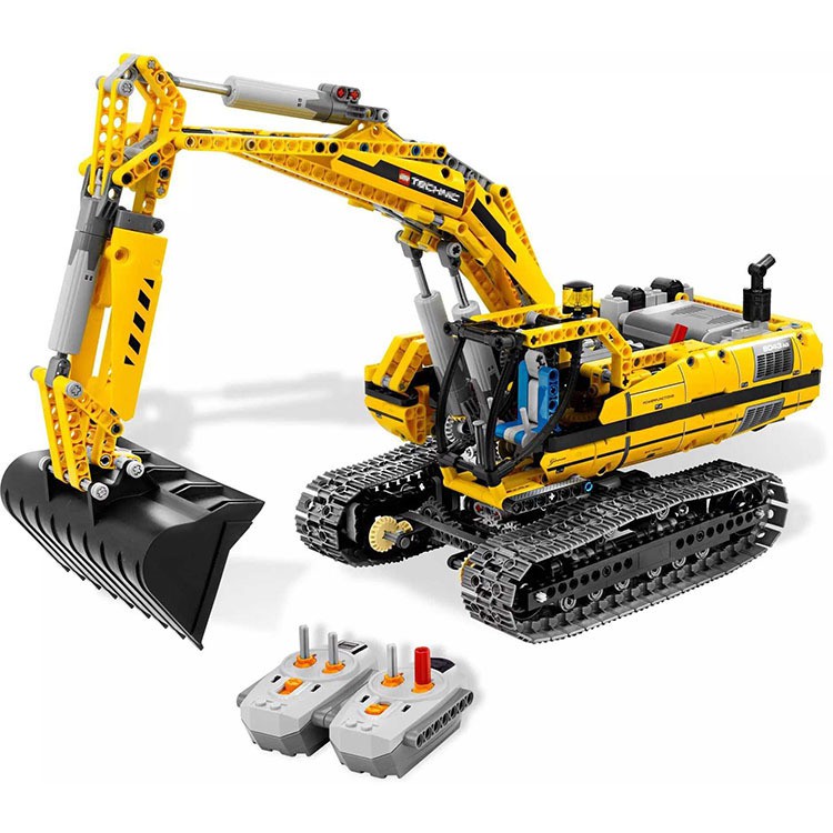 Lắp ghép Mô hình Máy Xúc Đất Bánh Xích Điều Khiển Từ Xa 20007