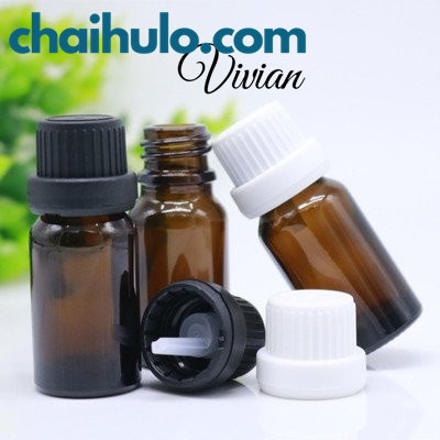 5ml 10ml 15ml 20ml 30ml 50ml 100ml Chai thủy tinh lọ đựng tinh dầu serum dầu dừa nắp vặn đen nhỏ giọt