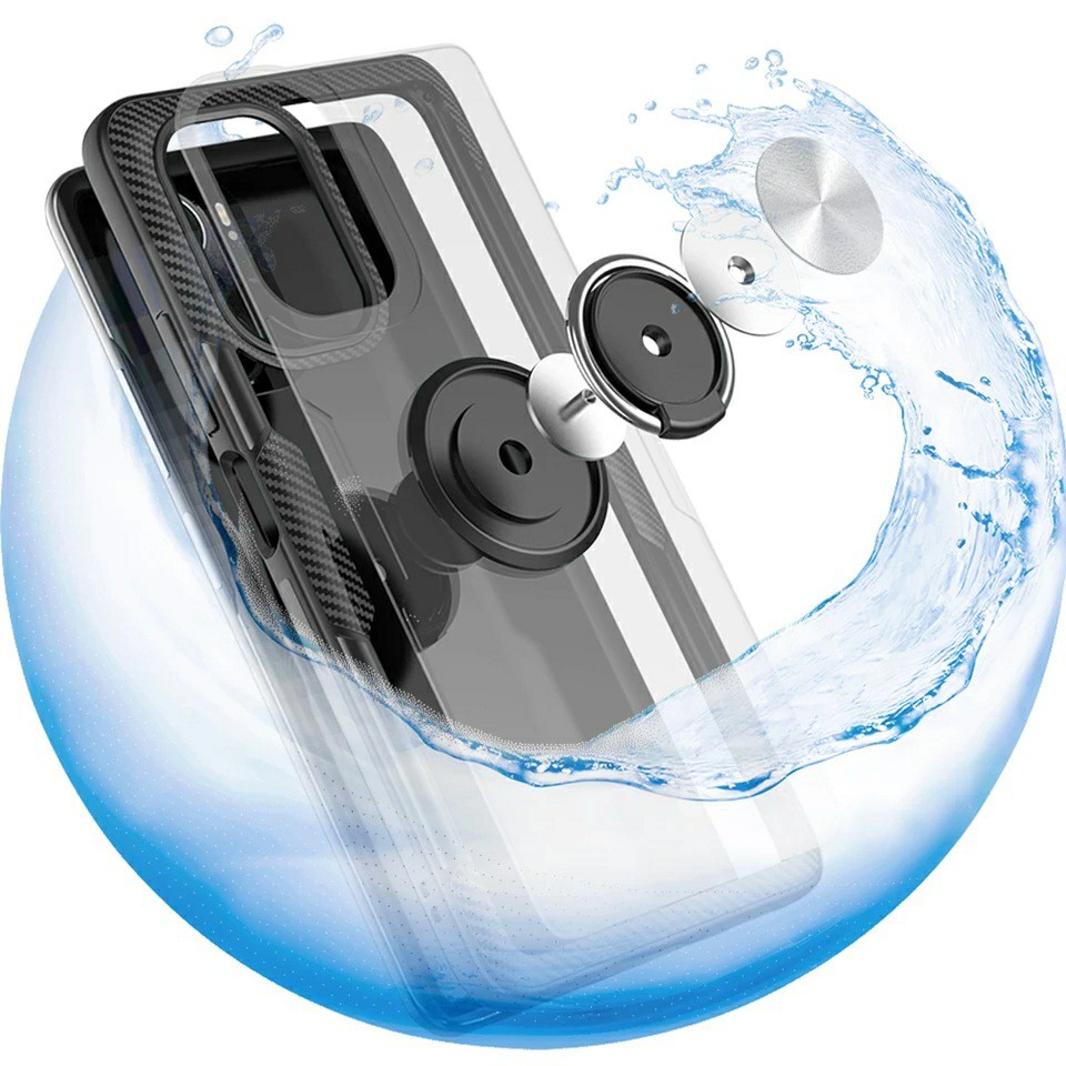 Ốp lưng Poco F3 / Redmi K40 / k40 Pro chống sốc giá đỡ Iring lưng trong viền màu cao cấp