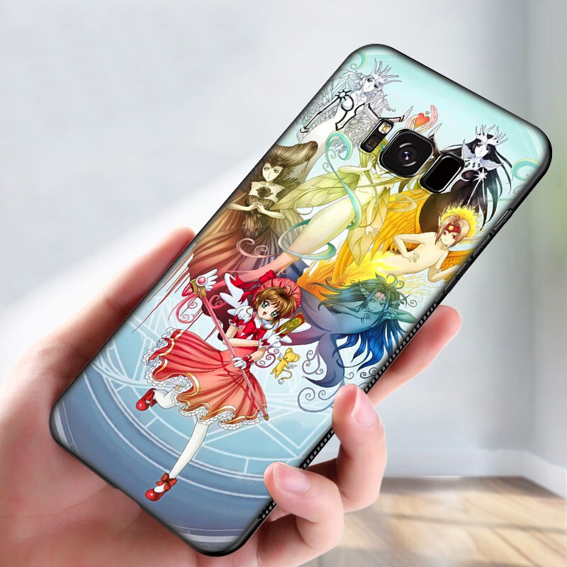Samsung Galaxy S10 S9 S8 Plus S6 S7 Edge S10+ S9+ S8+ Casing Soft Case 17SF Card Captor Sakura Anime mobile phone case