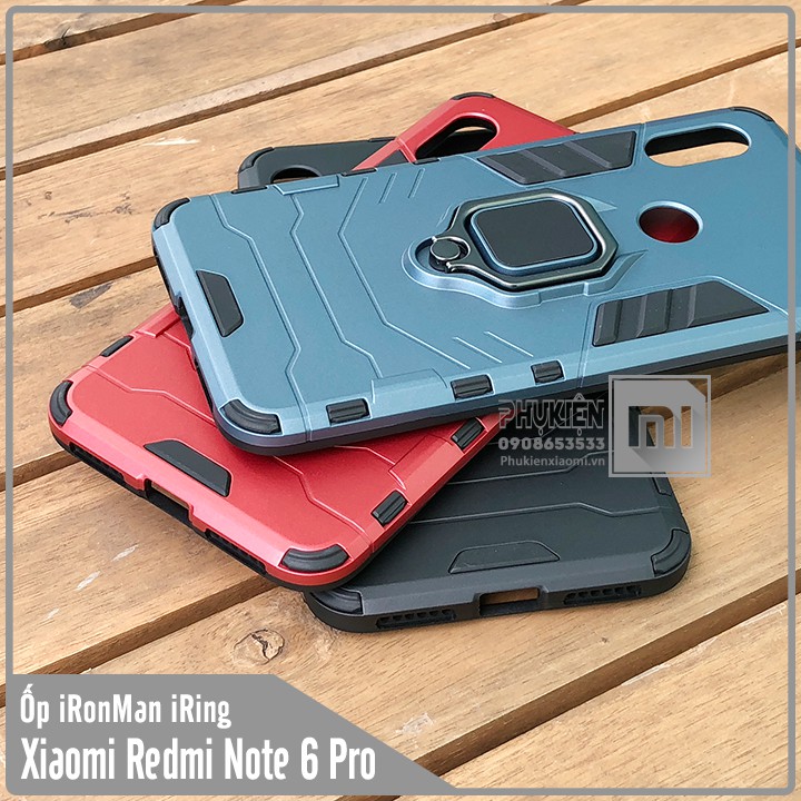Ốp lưng Xiaomi Redmi Note 6 Pro iRON MAN IRING Nhựa PC cứng viền dẻo chống sốc
