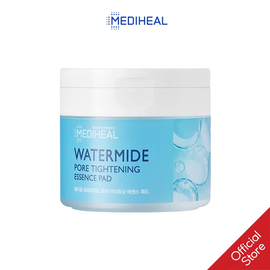 Hộp miếng đắp dưỡng ẩm và se khít lỗ chân lông Mediheal Watermide Pore Tightening Essence Pad 130ml (50 miếng)