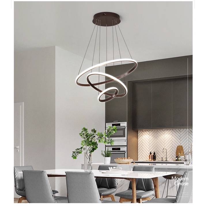 Đèn Thả 3 Vòng Hiện Đại Trang trí nội thất kích thước 20-40-60cm