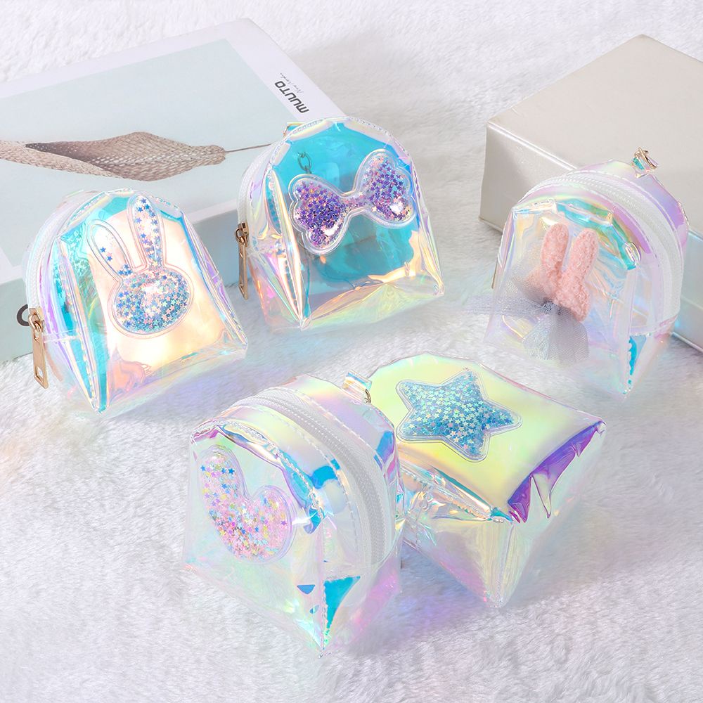 Túi đựng tiền xu/thẻ/chìa khóa/tai nghe mini hình balo có khóa kéo tiện lợi cho nữ