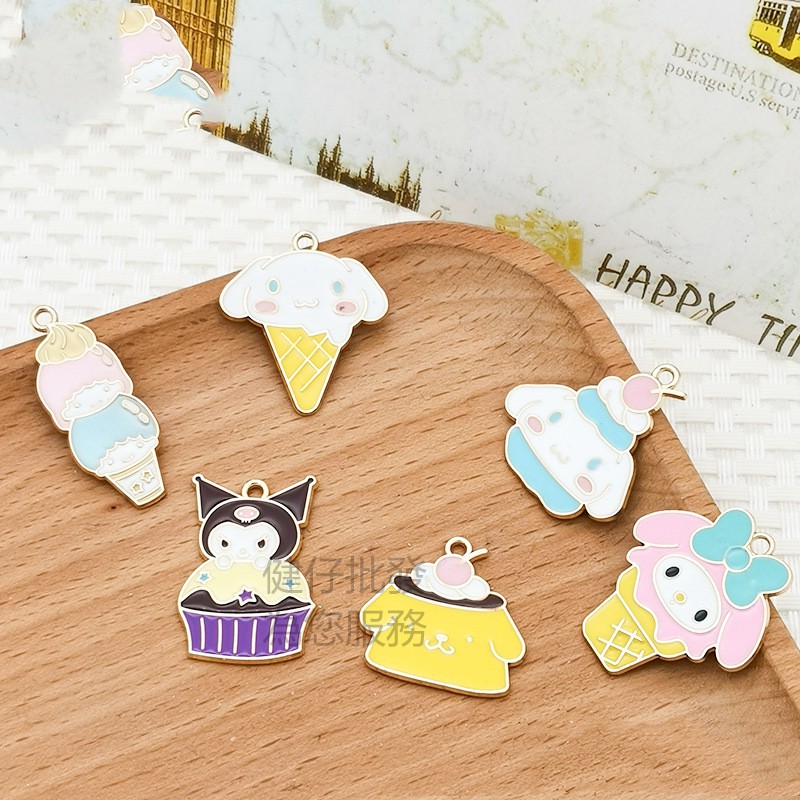 Bán Sỉ!Sanrio Phụ Kiện Trang Sức Vòng Tay/ Dây Chuyền Hình Mèo Hello Kitty/ Melody/ Chú Chó Tai To Dễ Thương diy