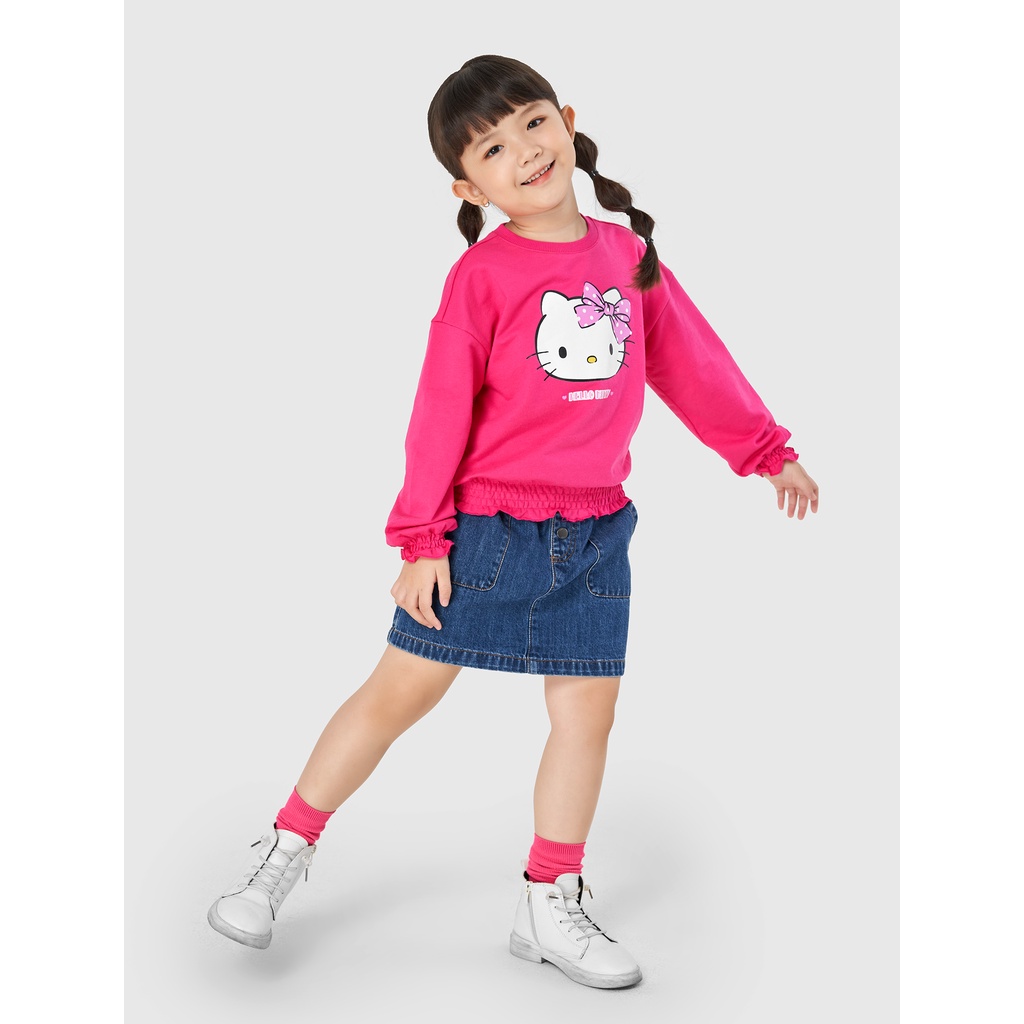 Áo bé gái CANIFA chất nỉ in hình Hello Kitty dễ thương - 1TW20W006