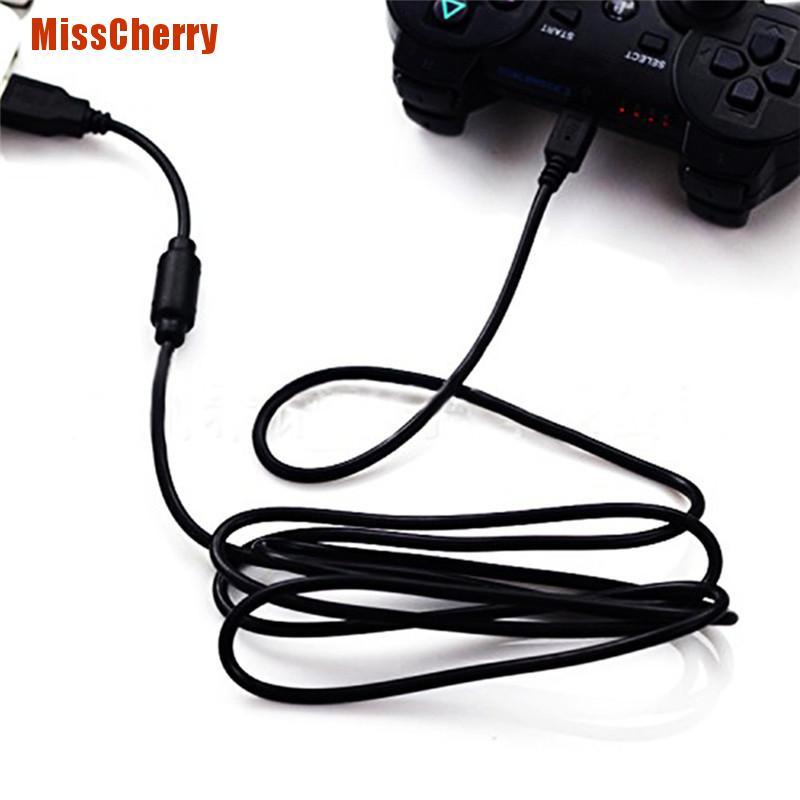 Dây Cáp Sạc 1.8m Usb 2.0 5-pin Màu Đen Cho Tay Cầm Chơi Game Ps3