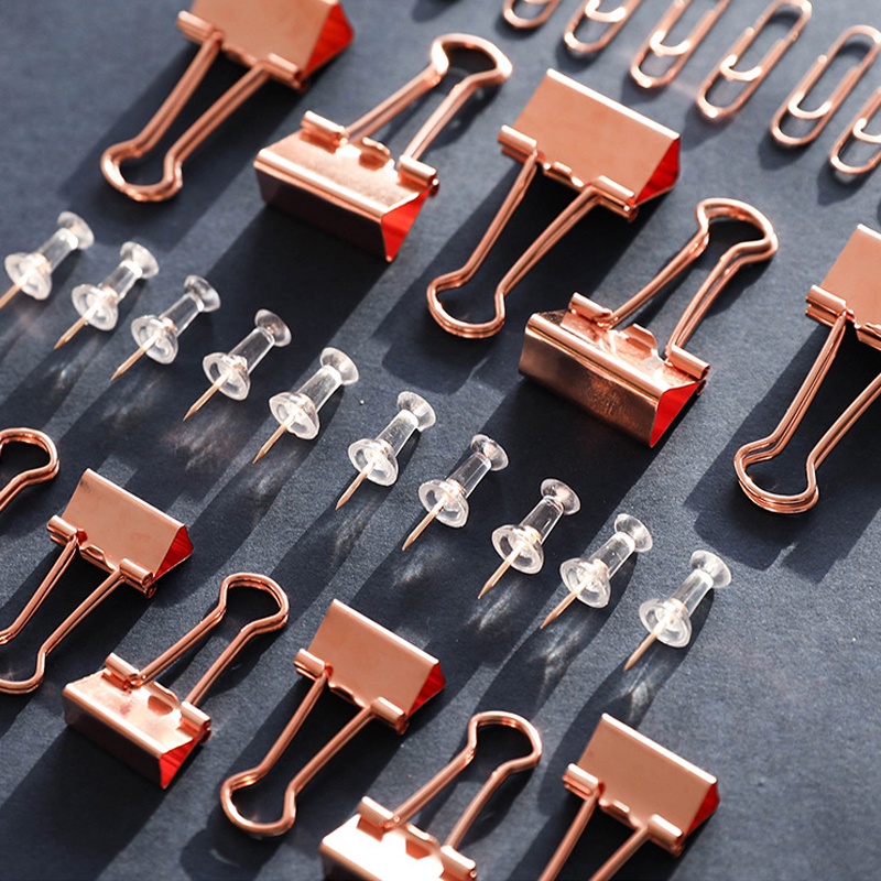 Bộ 72 kẹp SeamiArt dạng kẹp giấy đuôi dài/kẹp tệp/ghim 2 màu sắc tùy chọn cho học sinh/văn phòng