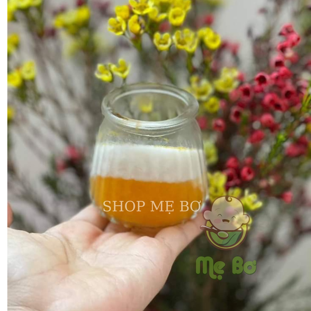 LY THUỶ TINH SỌC CÓ NẮP CÓ QUAI ĐỰNG SỮA CHUA, PUDDING 100ml