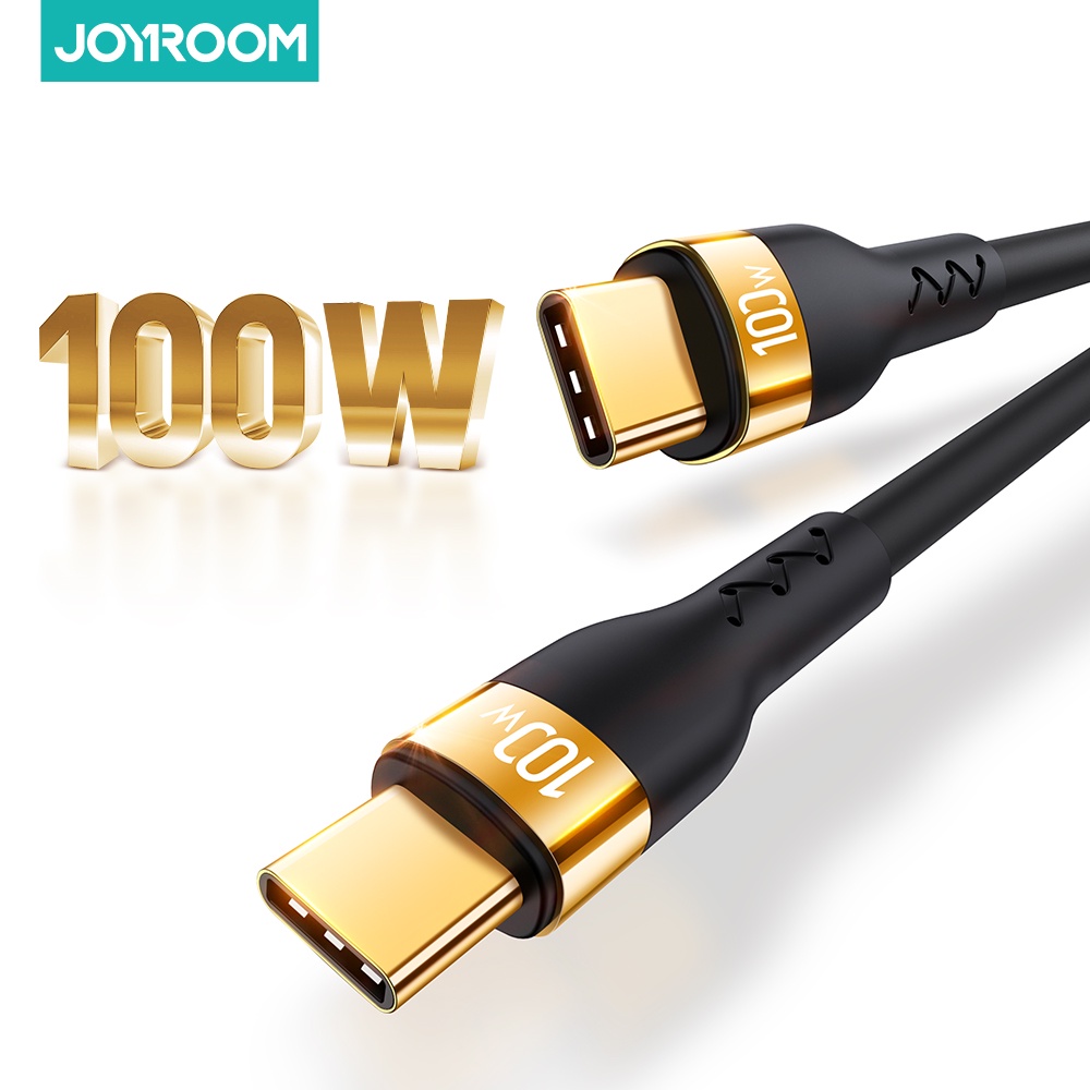 Cáp sạc nhanh Joyroom 100W USB C sang USB Type C chất liệu silicon mềm 4.0 tiện dụng