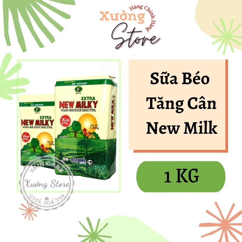 Sữa béo Nga New Milky Extra 1kg [CHÍNH HÃNG 100%] Tăng cân lành mạnhSản phẩm dinh dưỡng tốt cho sức khỏe gia đình