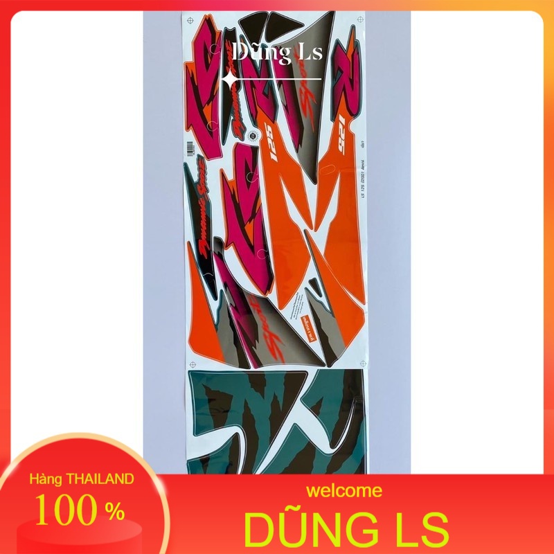 Tem dán xe honda Ls 125, Tem LS 125 đời 2001 Thailand