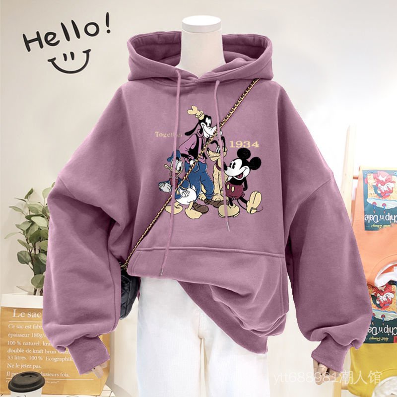 Áo Hoodie Nỉ Dáng Rộng Thời Trang Hàn Quốc 2022 Plus Size Cho Nữ