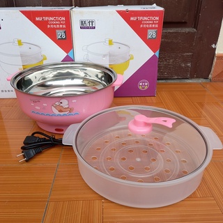 nồi lẩu mini nấu mì -nồi lẩu đa năng 2 tầng kèm hấp 18cm 26cm 28cm