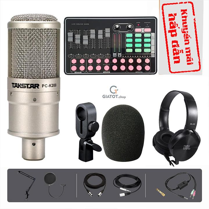 Micro livestream Takstar PC K200 dùng thu âm và hát karaoke online