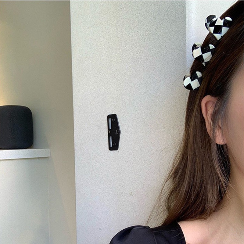 Kẹp tóc càng cua mini họa tiết caro trái tim cho nữ