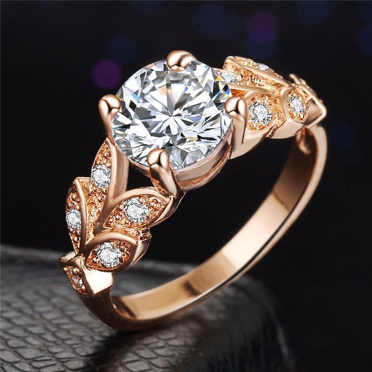 Nhẫn Đính Hôn Đính Đá Pha Lê Thời Trang Cho Nữ