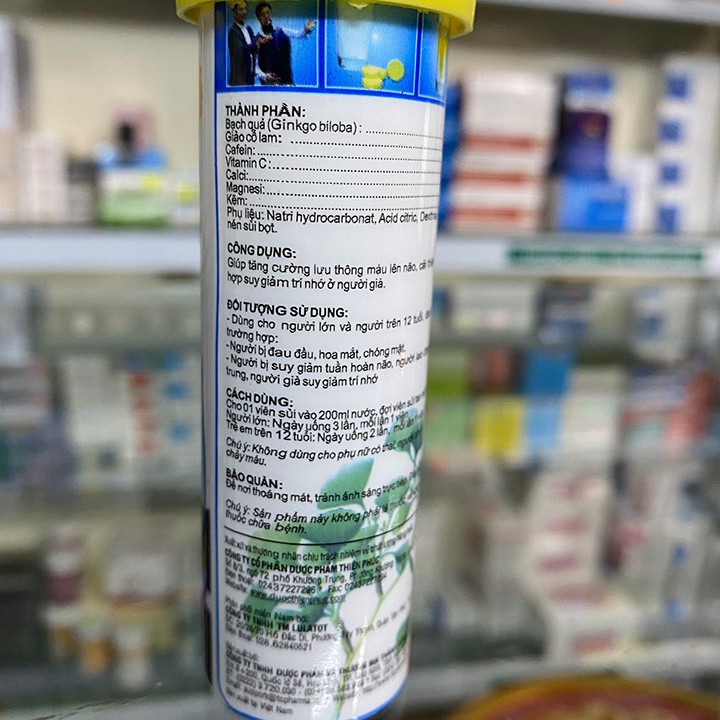 Viên bổ não Ginkgomin plus dạng sủi lọ 10 Viên | BigBuy360 - bigbuy360.vn