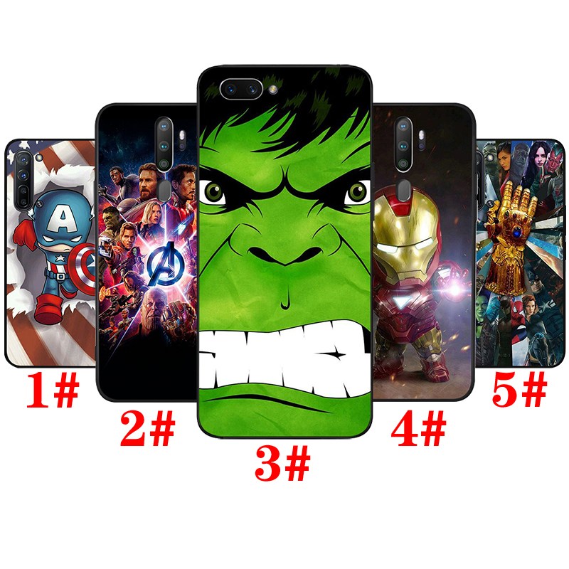 MARVEL Ốp Lưng Silicone Phong Cách Biệt Đội Siêu Anh Hùng Cho Realme 2 3 Pro A5 Q X Lite Xt X2 X3 X50