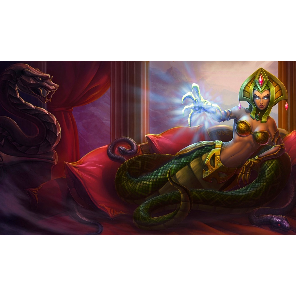 Poster A3, A4, A5 dán tường League of Legends, decal trang trí có keo CASSIOPEIA - Mẫu 1, nhận in theo yêu cầu