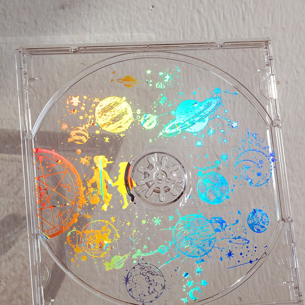 Miếng dán washi độc đáo họa tiết bướm thần tiên trong suốt trang trí tạp chí