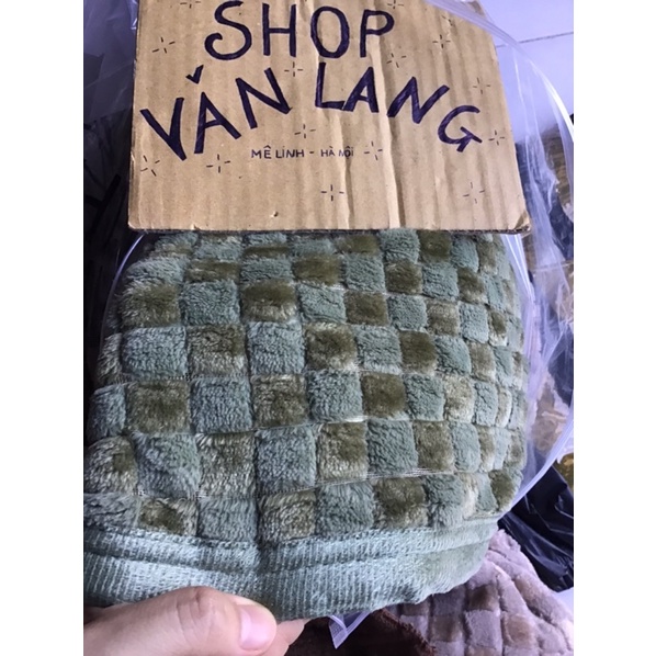 Chăn ô nhỏ High End dày dặn lông siêu mềm 2m x 2m3 đủ màu