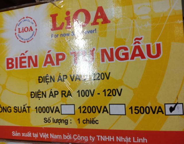 Biến áp đổi nguồn Lioa 2000VA-1500-1200-1000VA/ Tặng phích chuyển đổi Lioa