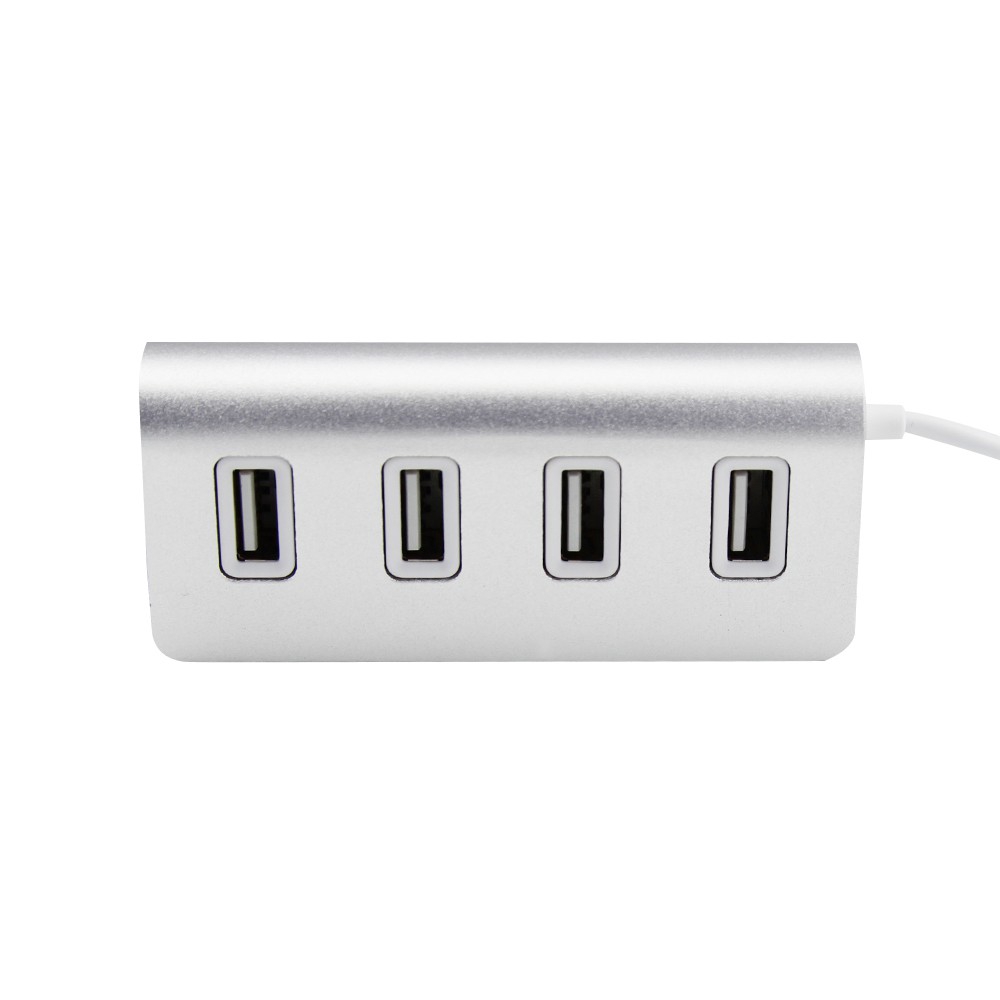 Bộ HUB Chia 4 Cổng USB Tốc Độ Cao Bằng Hợp Kim Nhôm Kèm Dây Cáp Cho Laptop Notebook PC