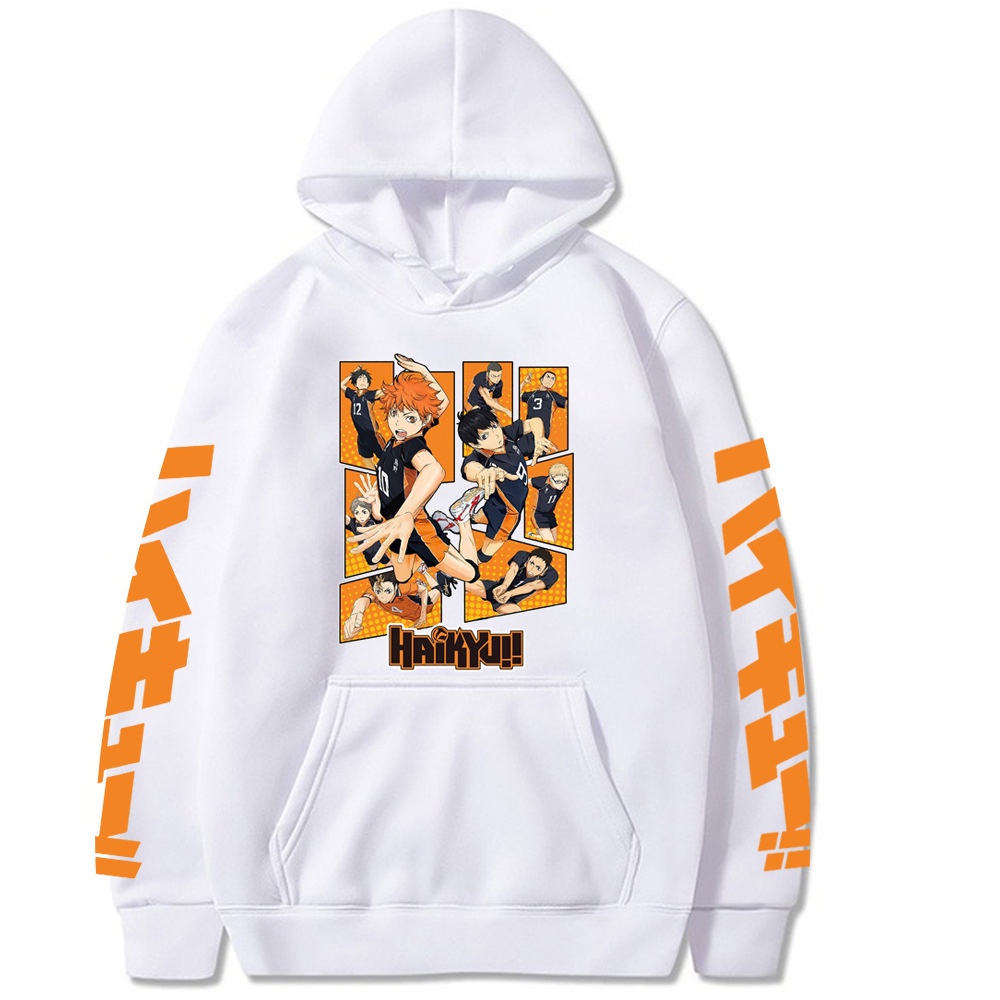 Áo Haikyuu Bóng chuyền trẻ em Ngày hoạt hình Anime Mũ trùm đầu cực hot