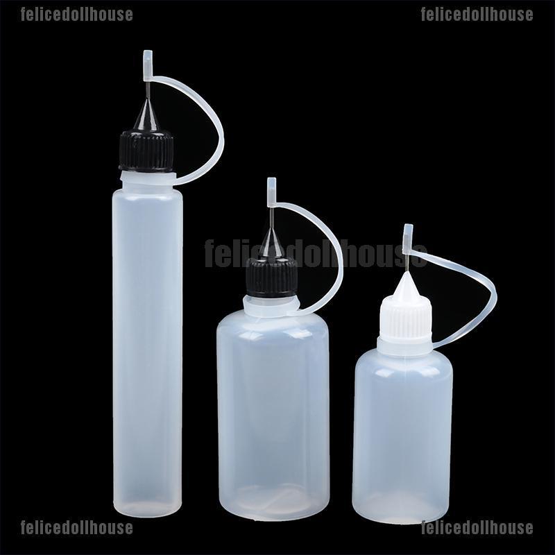 [Felice] 5Pcs 30ML/50ML Glue Applicator Needle Squeeze Bottle for DIY Quilling Paper Tool
