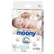 Tã bỉm MOONY NATURAL Nội Địa Nhật dán/ quần NB63 / S58 / M dán, quần 46 / L dán 38/ L quần36/ XL