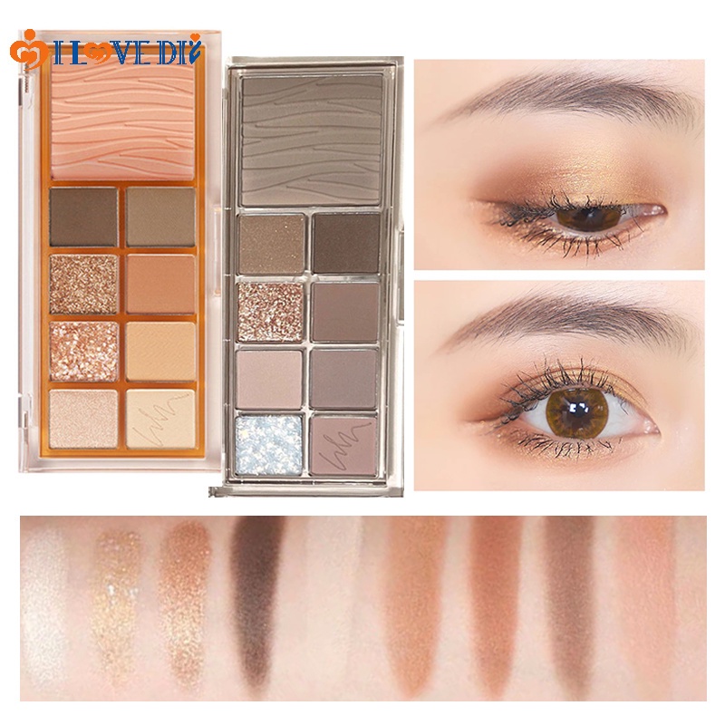 Bảng Phấn Mắt/Phấn Mắt Màu Sắc Tông Đất/Lấp Lánh Chống Nhòe Lâu Trôi