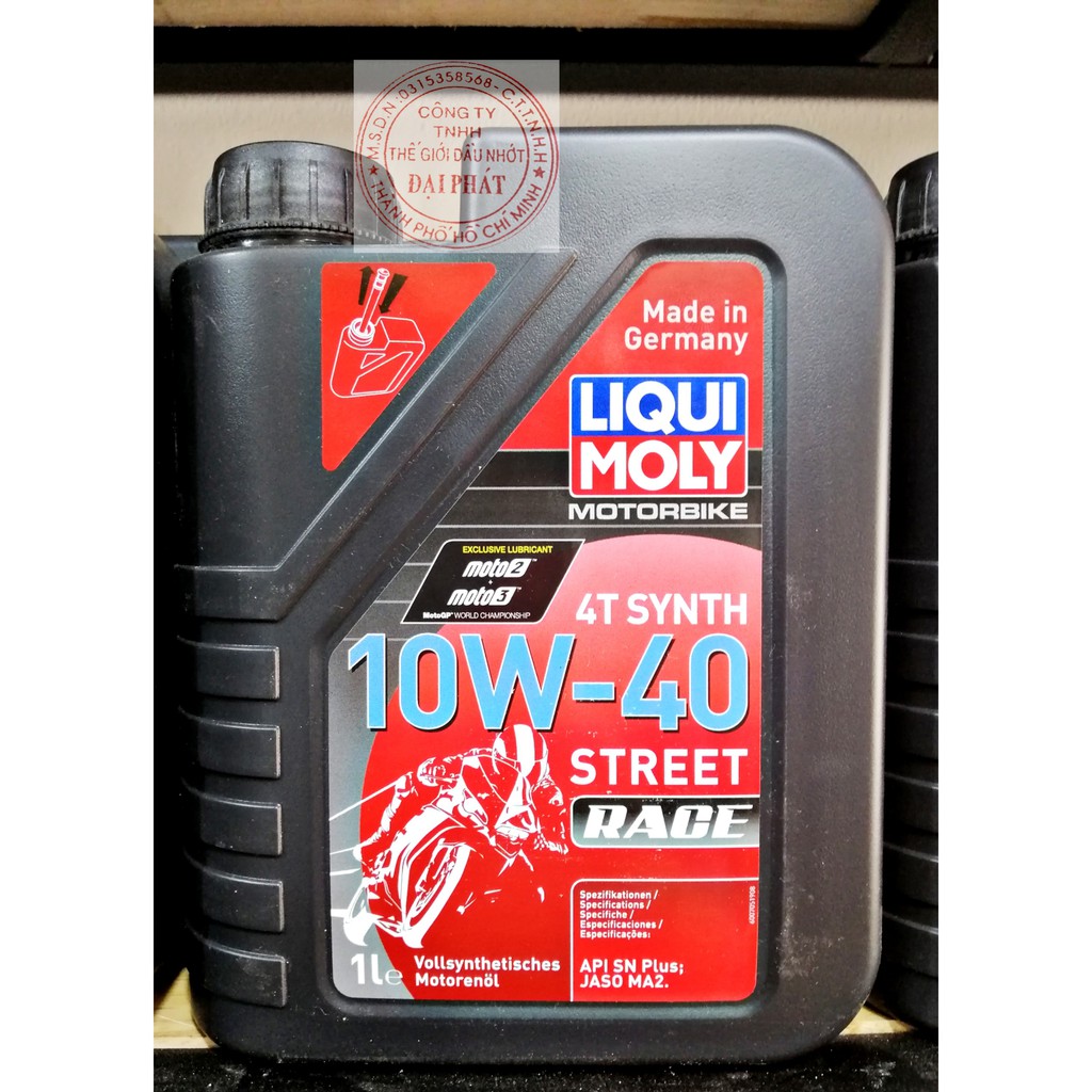 Nhớt Liqui Moly 10w40 Street race 4T full synthetic