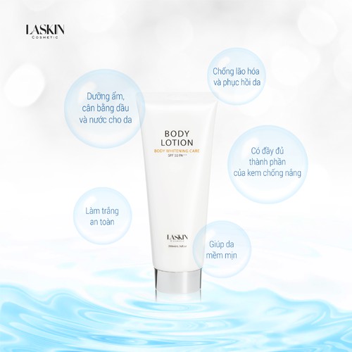 Dưỡng Thể Trắng Da Toàn Thân Chống Nắng Hàn Quốc Body Lotion Laskin 200ml | BigBuy360 - bigbuy360.vn