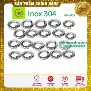 Long đen vênh inox size M8- M14 , đệm kênh inox, inox 304