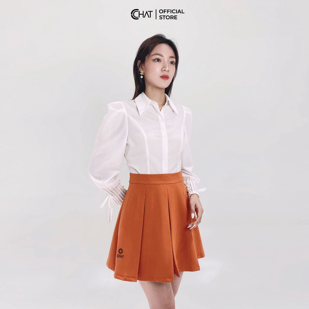 Chân Váy 𝐂𝐂𝐇𝐀𝐓 Xếp Ly Dáng Chữ A Cao Cấp Phong Cách Trẻ Trung 12CNS2002YT