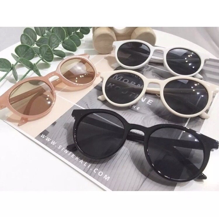 Kính mát thời trang nam nữ gọng tròn cute, kính râm Hottrend 2021 chống tia UV phong cách Ulzzang giá rẻ LUMINA 001