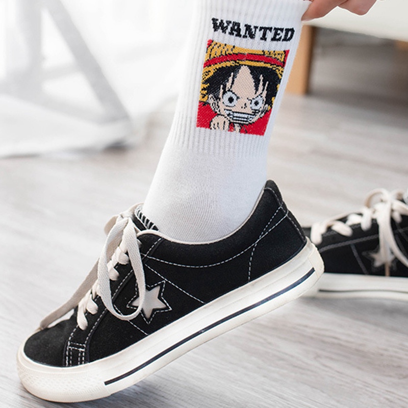 Tất Mềm Mại In Hình Nhân Vật Phim One Piece Đáng Yêu Cho Nữ